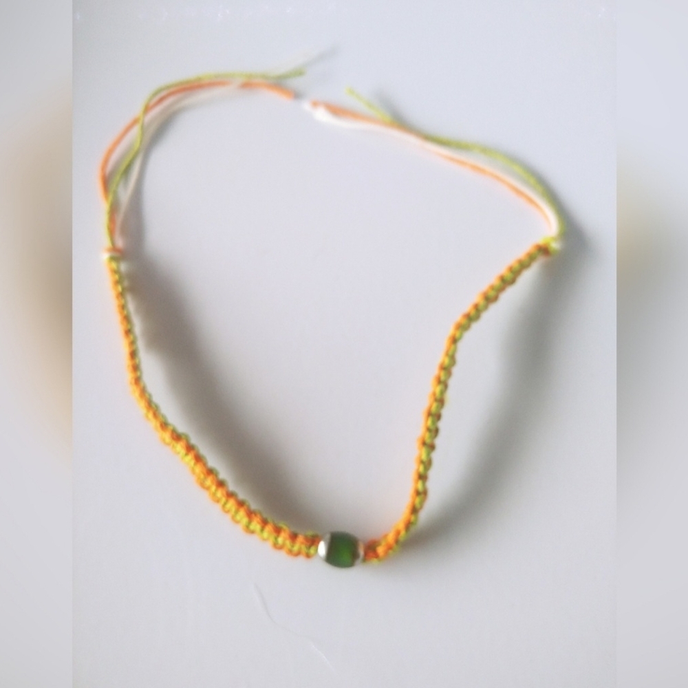 BOGO FREE! HANDMADE Orange and Green Mood Stone Bracelet - Picture 2 of 5